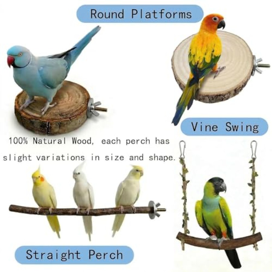 8PCS natural wood bird perches - đánh giá và giá Health & Wellness Kuala Lumpur